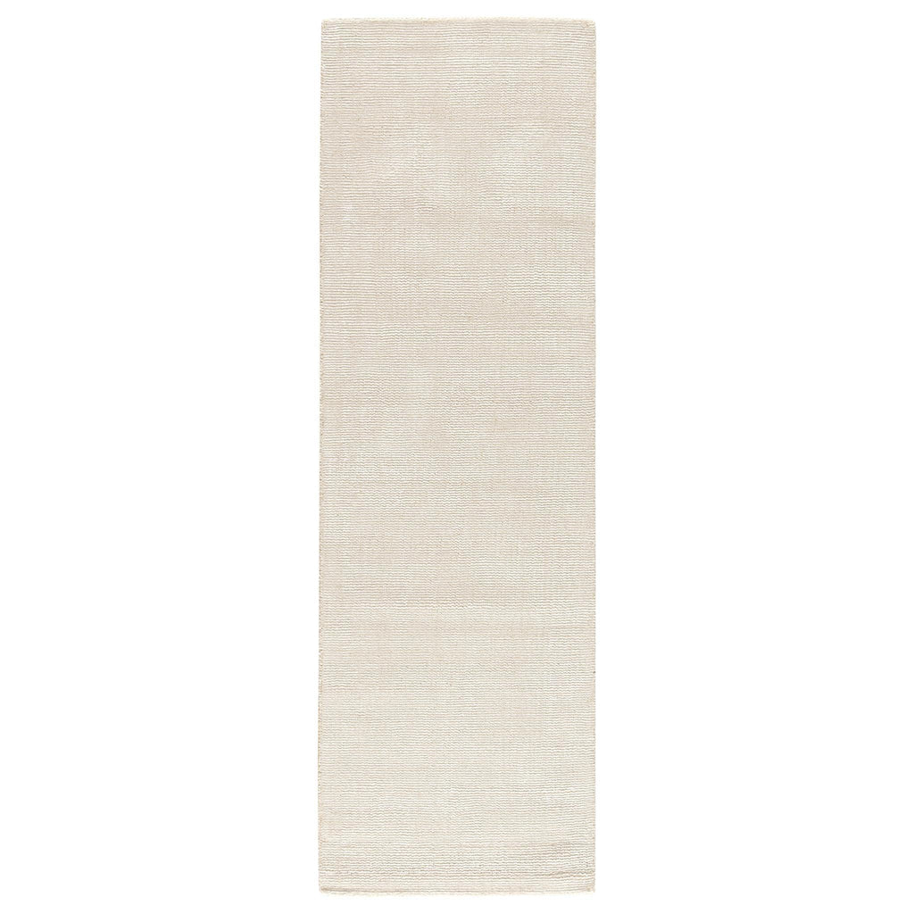 Jaipur Living Konstrukt Kelle Solid White / Beige 2'6" x 8' Rug