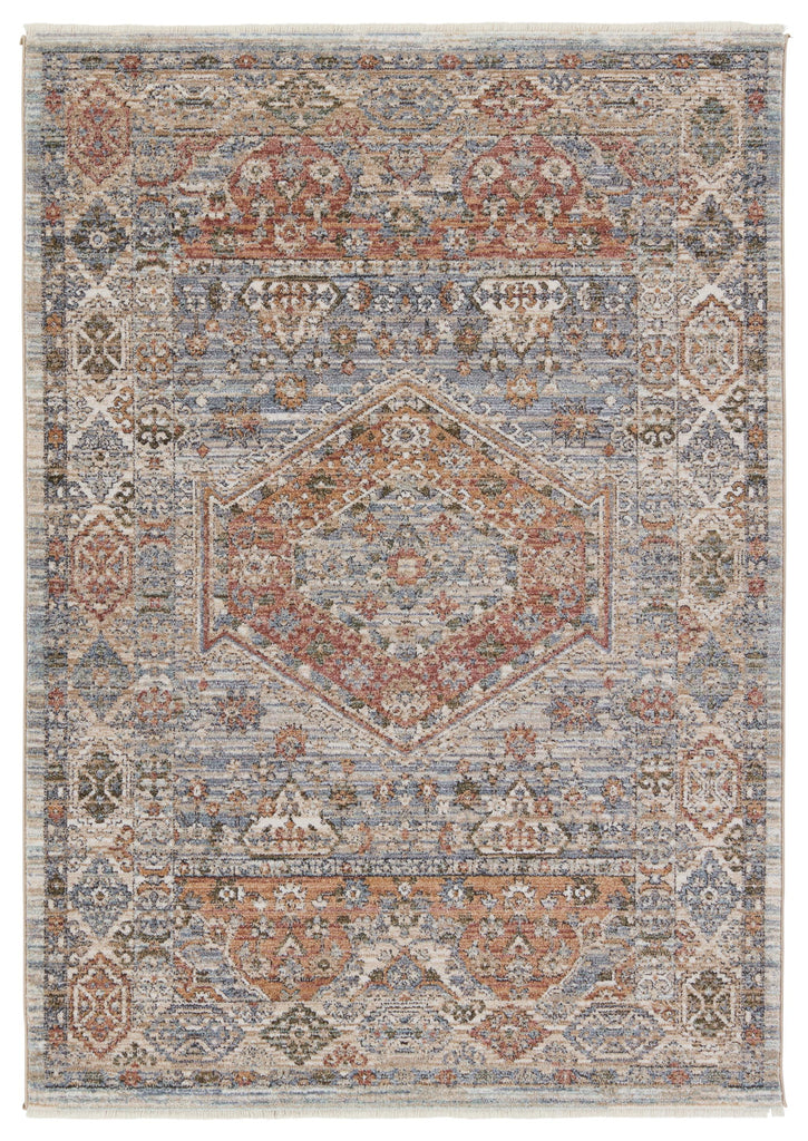 Jaipur Living Madrid Medallion Red/ Blue Runner Rug (3'X10')