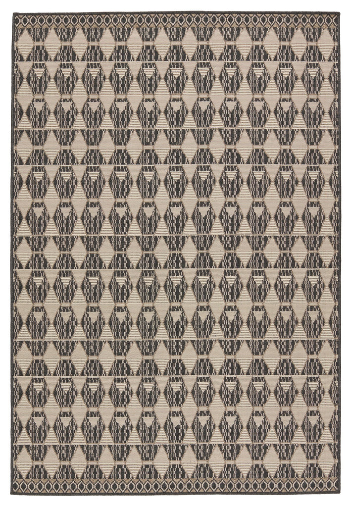 Jaipur Living Mahaba Maji Geometric Black / Beige 2' x 3' Rug