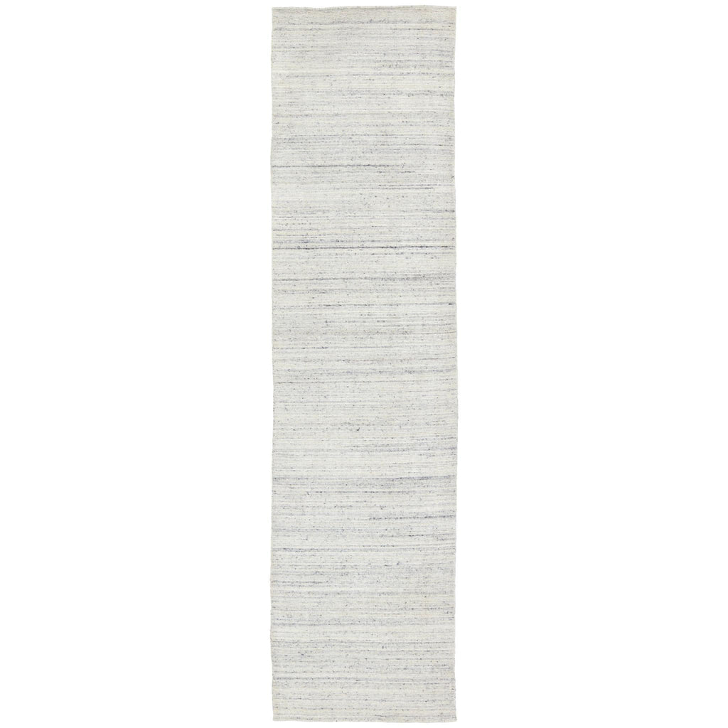 Jaipur Living Madras Vassa Solid White / Gray 3' x 12' Rug