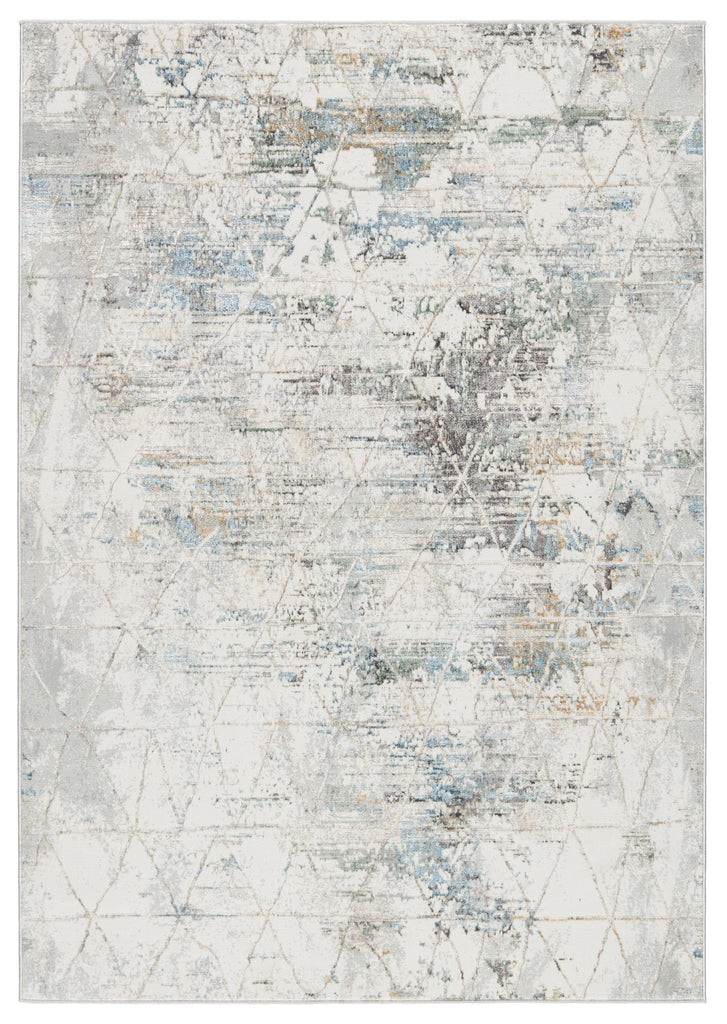 Vibe By Jaipur Living Arya Trellis Gray/ Light Blue Area Rug (6'7"X9'6")