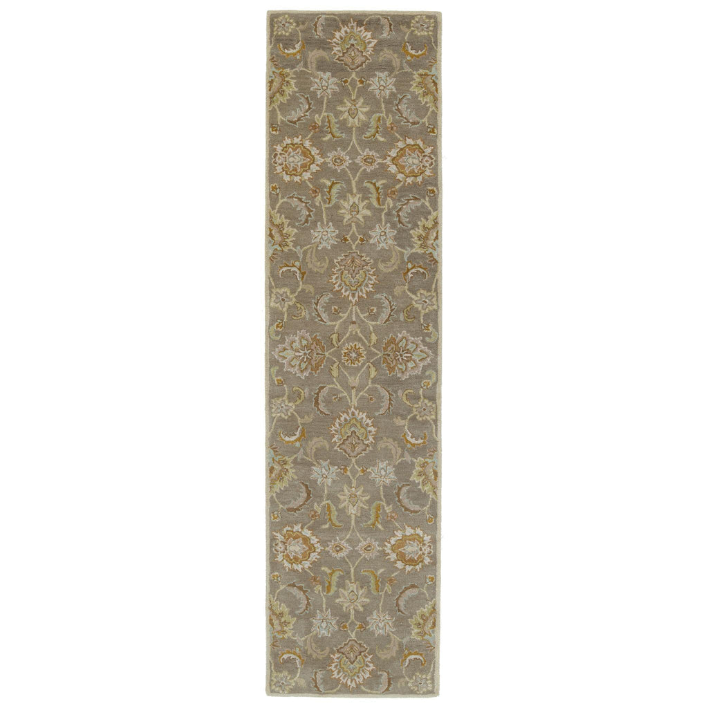 Jaipur Living Mythos Abers Floral Gray / Beige 2'6" x 10' Rug