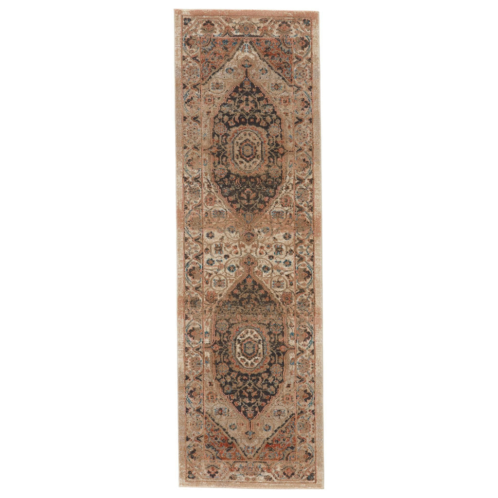 Jaipur Living Myriad Irenea Medallion Tan / Ivory 2'6" x 8' Rug