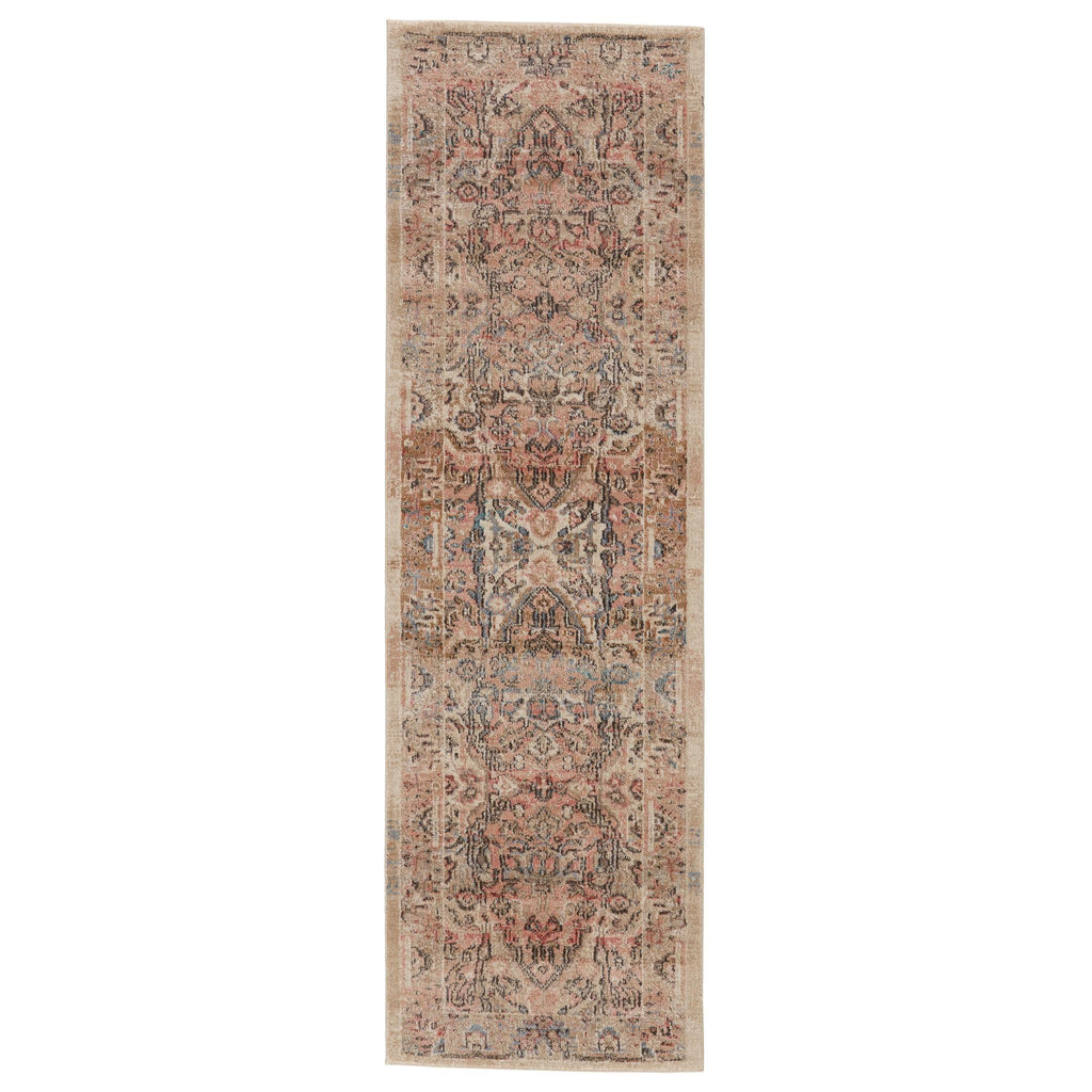 Jaipur Living Myriad Ginia Medallion Blush / Beige 2'6" x 8' Rug