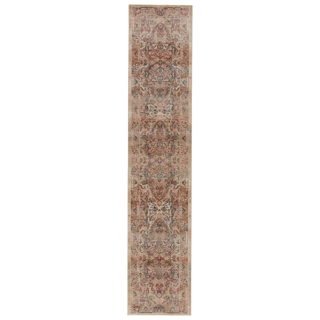 Jaipur Living Myriad Ginia Medallion Blush / Beige 2'6" x 12' Rug