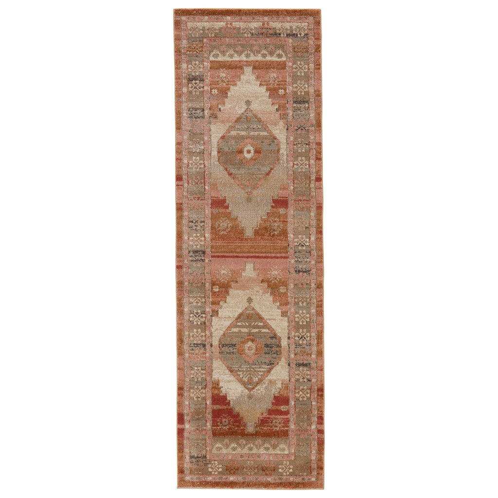 Jaipur Living Myriad Constanza Medallion Blush / Gray 2'6" x 8' Rug