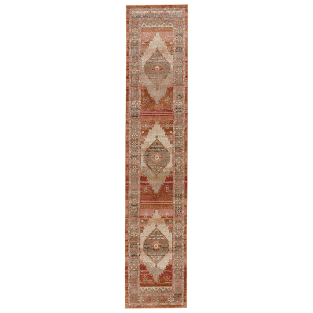 Jaipur Living Myriad Constanza Medallion Blush / Gray 2'6" x 12' Rug