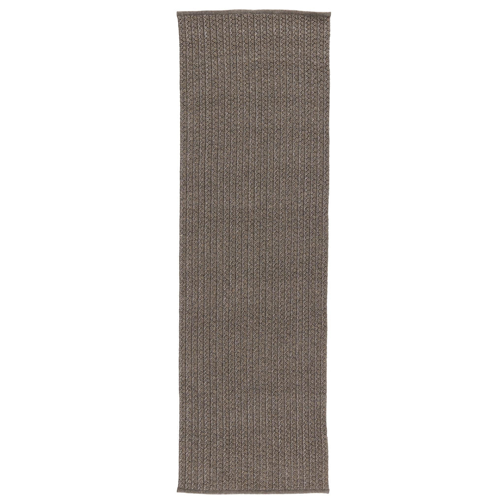 Jaipur Living Iver Indoor/ Outdoor Solid Gray/ Taupe Runner Rug (2'6"X8')