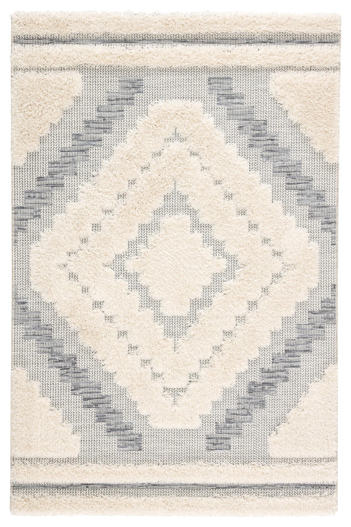 Jaipur Living Sani Indoor/ Outdoor Geometric Gray/ Cream Area Rug (2'X3'7")