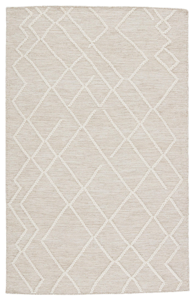 Jaipur Living Moab Natural Geometric Light Gray/ Ivory Area Rug (5'X8')