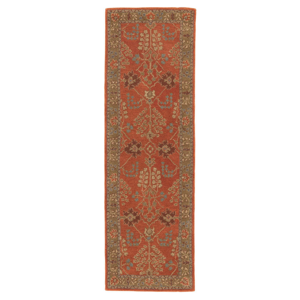 Jaipur Living Poeme Chambery Floral Orange / Brown 2'6" x 8' Rug