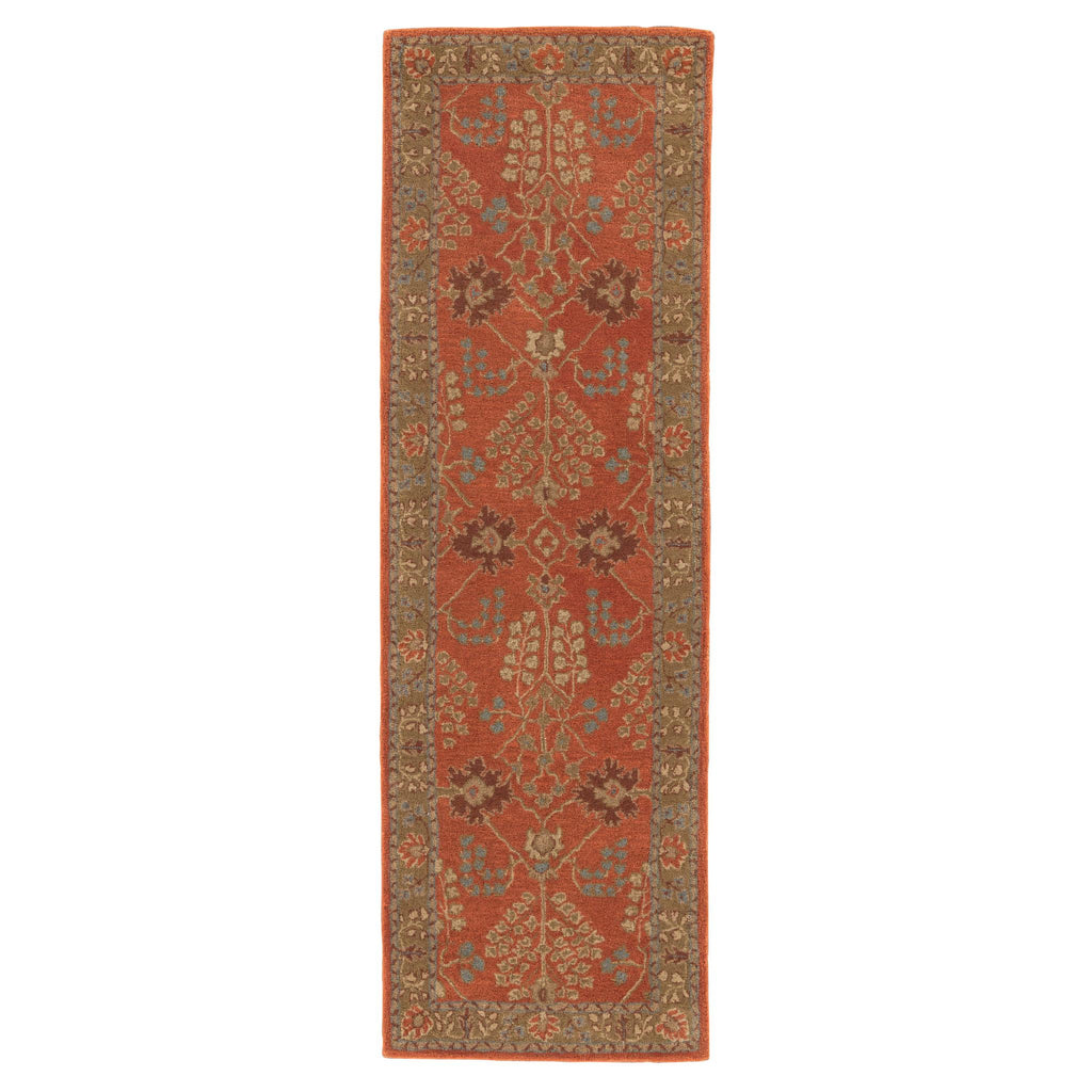 Jaipur Living Chambery Handmade Floral Orange/ Brown Runner Rug (2'6"X8')