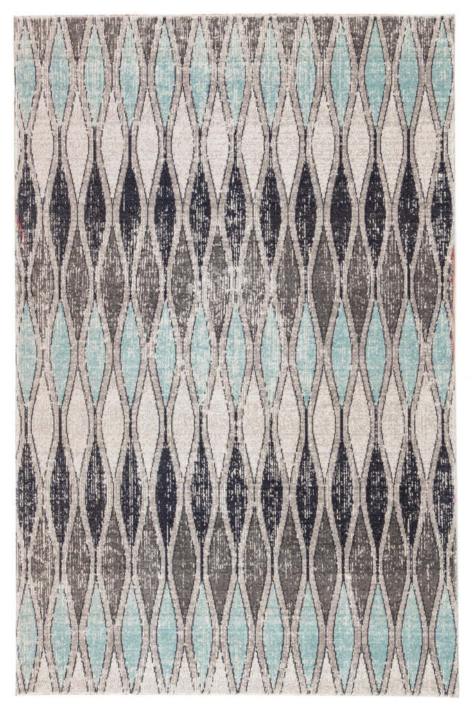 Jaipur Living Norwich Indoor/ Outdoor Geometric Gray/ Blue Area Rug (2'X3')