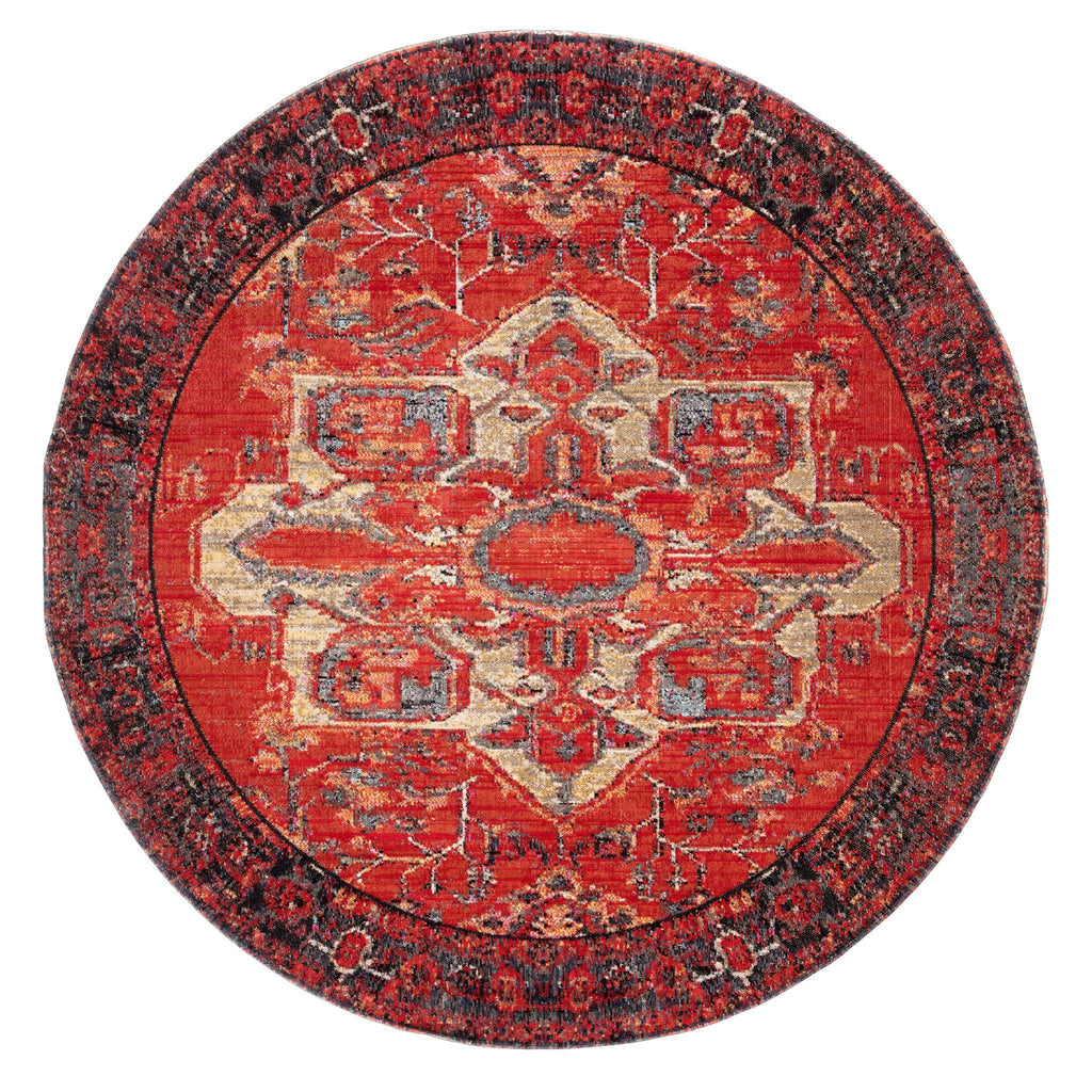 Jaipur Living Polaris Leighton Medallion Red / Blue 5'11" RND Rug