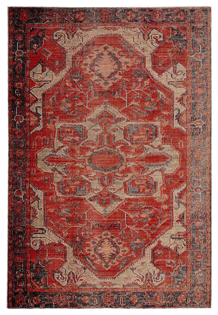 Jaipur Living Polaris Leighton Medallion Red / Blue 2' x 3' Rug