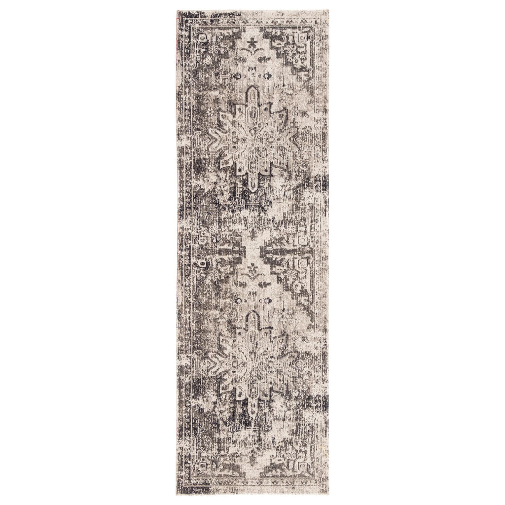 Jaipur Living Isolde Indoor/ Outdoor Medallion Gray/ Ivory Runner Rug (2'6"X8')