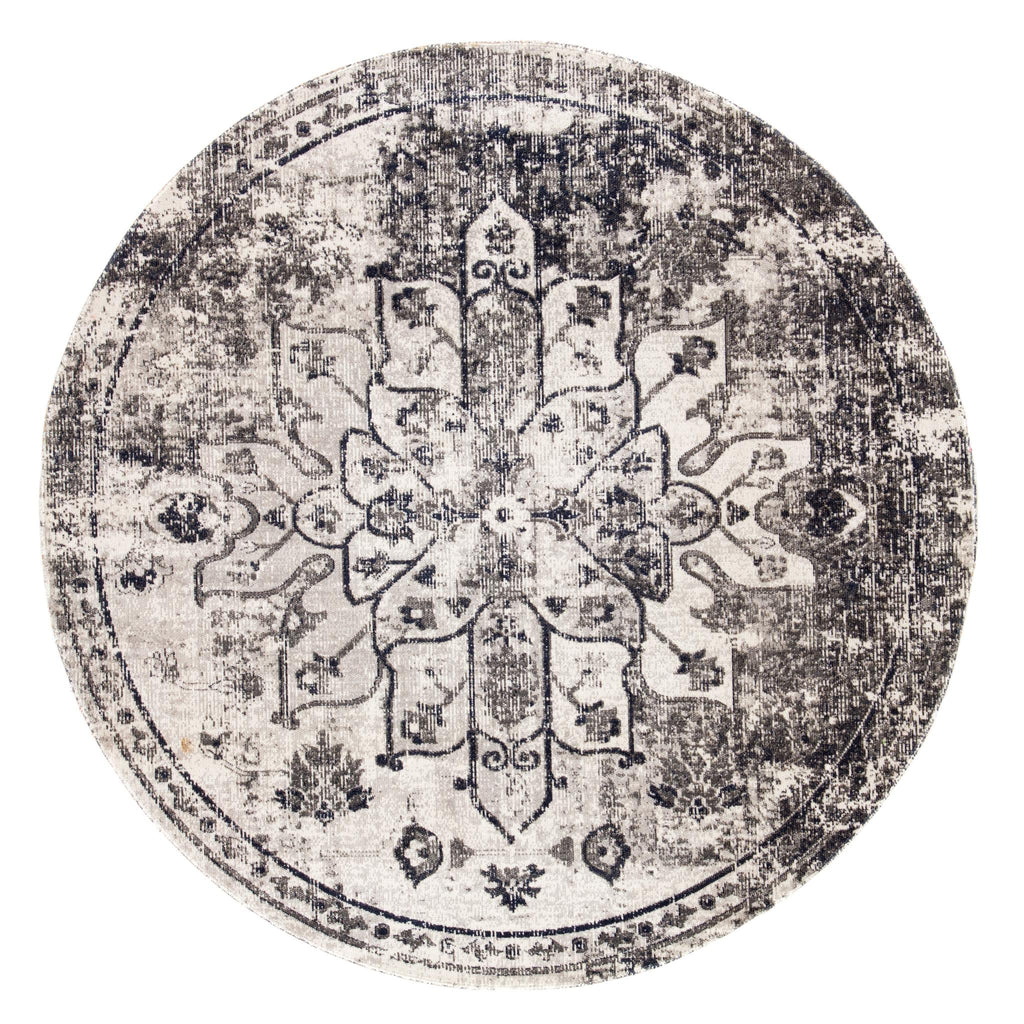 Jaipur Living Isolde Indoor/ Outdoor Medallion Gray/ Ivory Round Area Rug (5'11" Rnd)