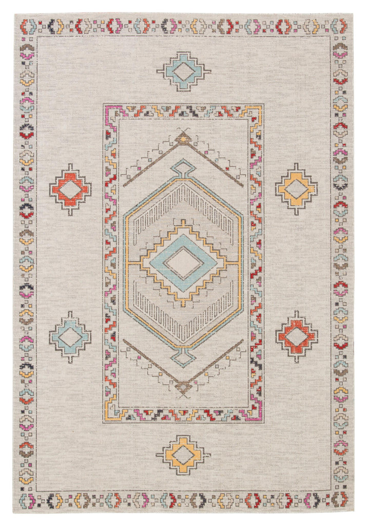 Jaipur Living Polaris Tov Medallion Light Gray / Multicolor 2' x 3' Rug