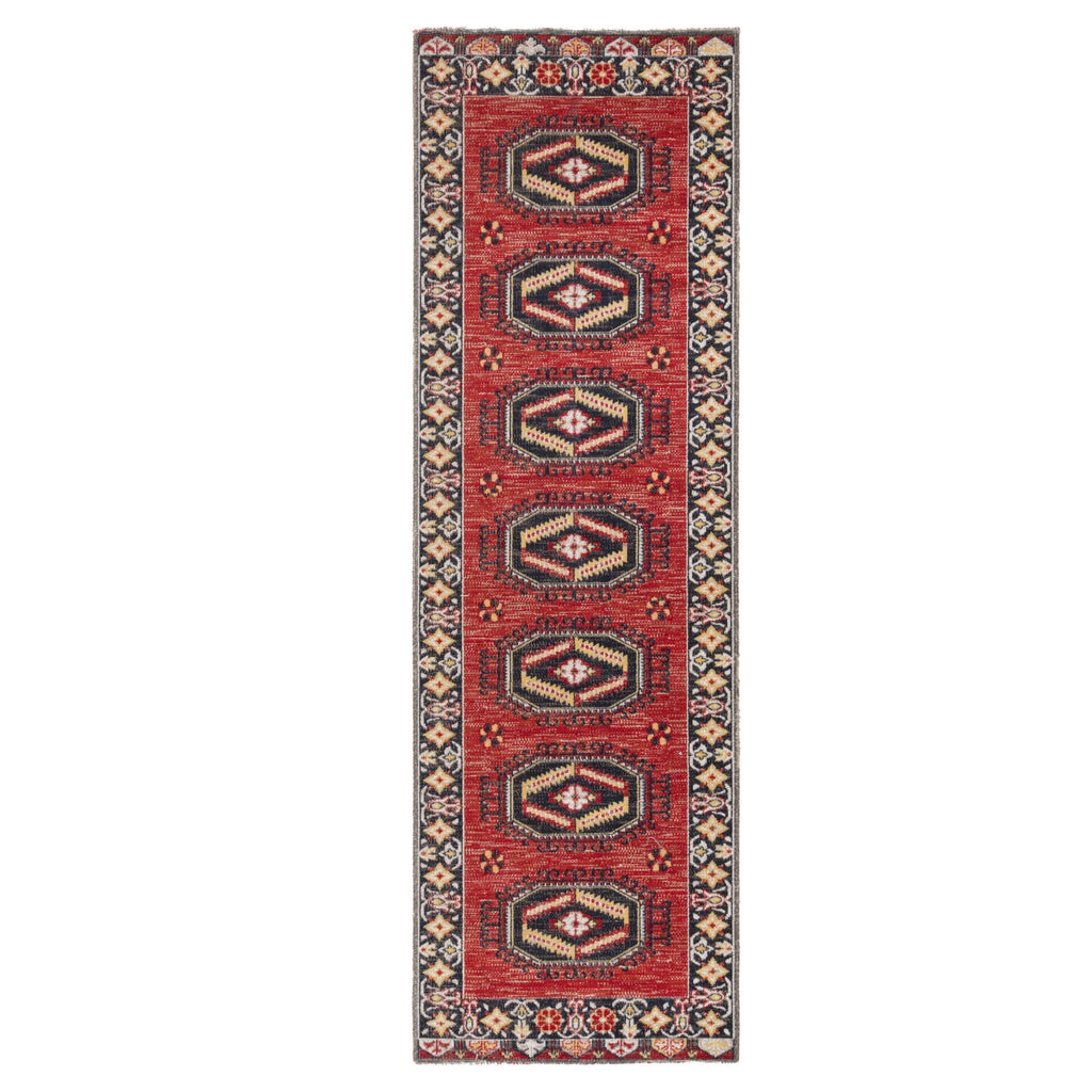 Jaipur Living Polaris Miner Medallion Red / Yellow 2'6" x 8' Rug