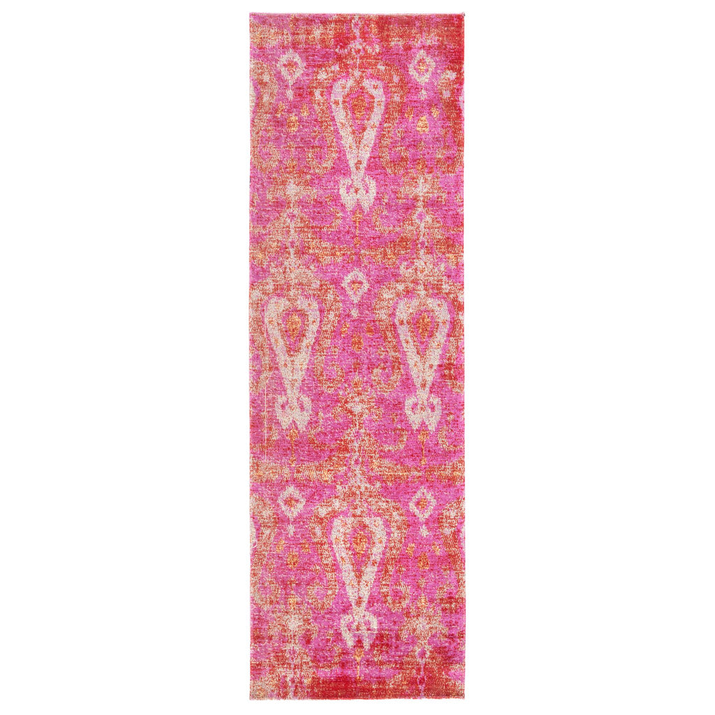 Jaipur Living Zenith Indoor/ Outdoor Ikat Pink/ Orange Runner Rug (2'8"X10')