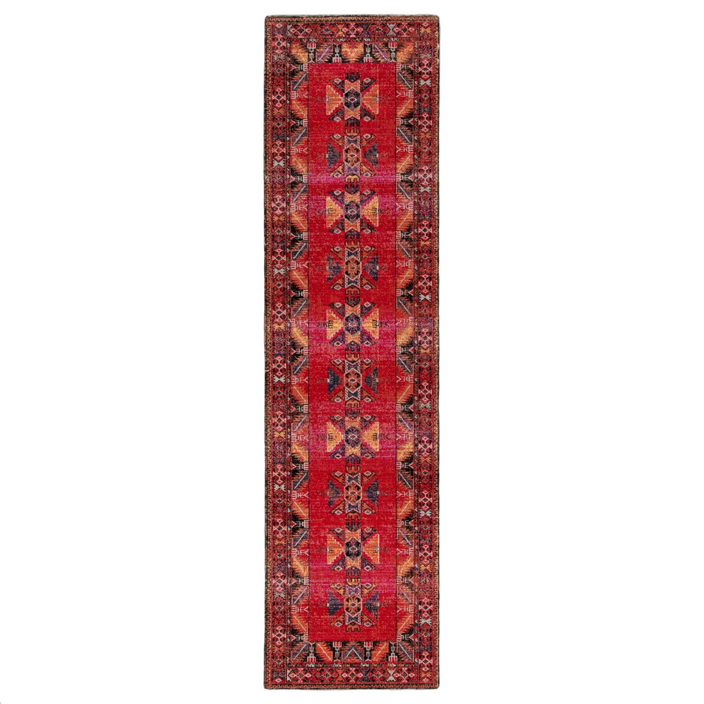 Jaipur Living Polaris Paloma Tribal Red / Black 2'8" x 10' Rug