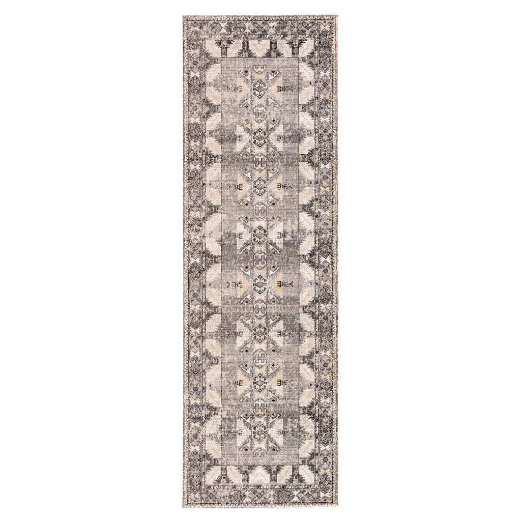 Jaipur Living Polaris Paloma Tribal Gray / Beige 2'6" x 8' Rug