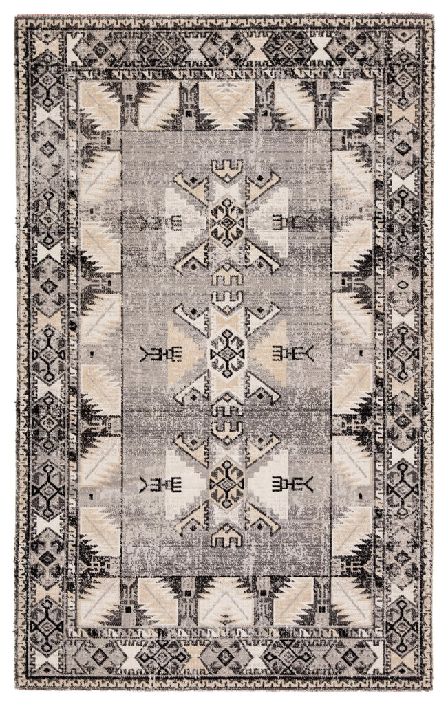 Jaipur Living Paloma Indoor/ Outdoor Tribal Gray/ Beige Area Rug (5'3"X7'6")