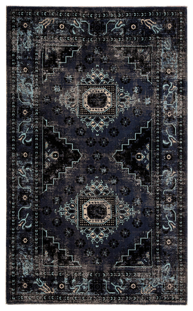 Jaipur Living Polaris Westlyn Medallion Black / Blue 2' x 3' Rug