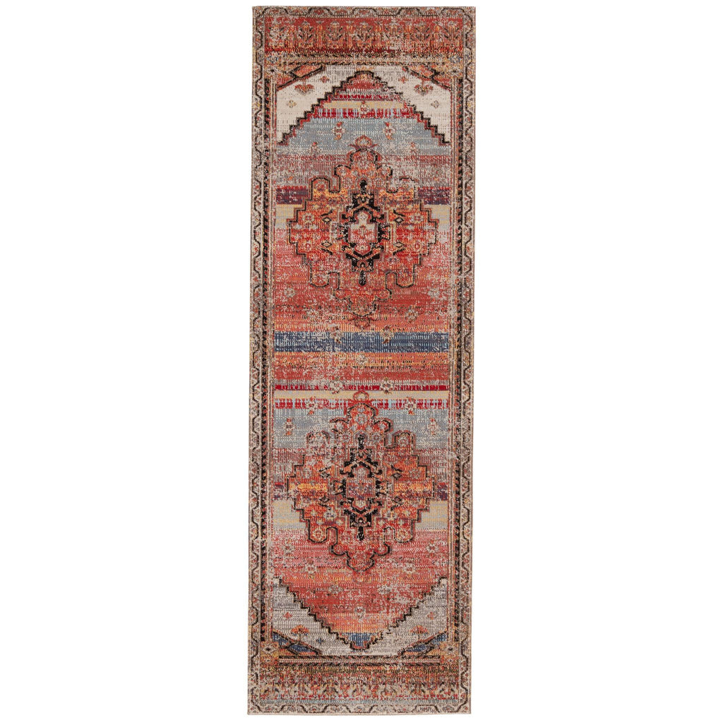 Jaipur Living Polaris Cicero Medallion Multicolor / Orange 2'6" x 8' Rug