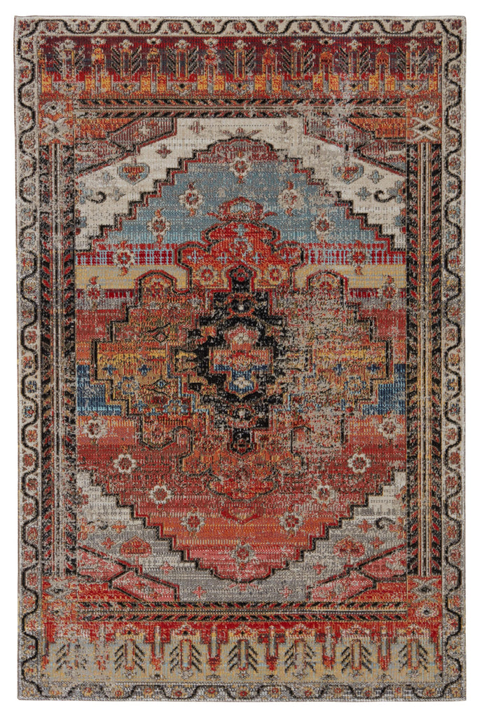 Jaipur Living Cicero Indoor/ Outdoor Medallion Multicolor/ Orange Area Rug (4'X6')