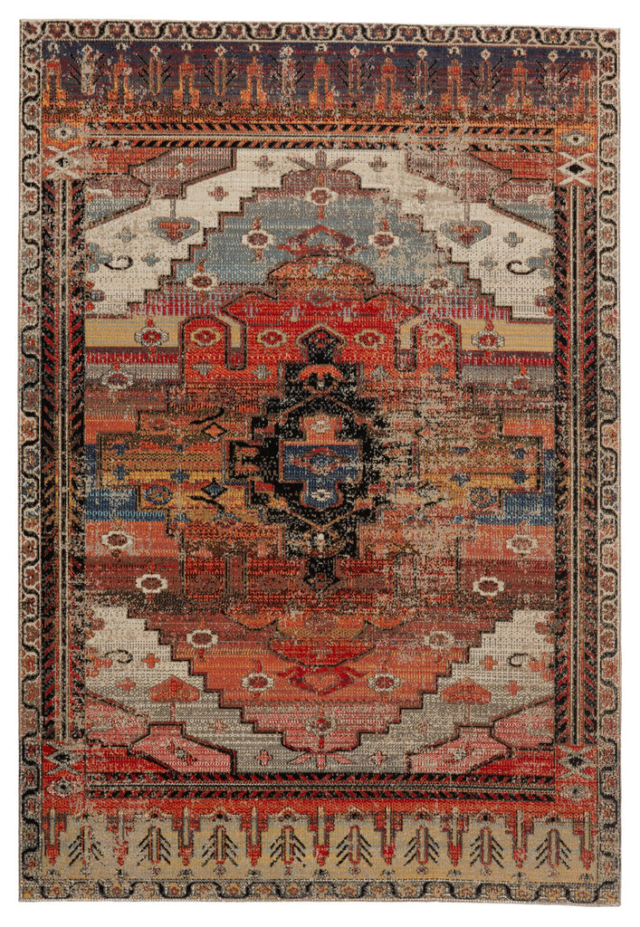 Jaipur Living Polaris Cicero Medallion Multicolor / Orange 5'3" x 7'6" Rug