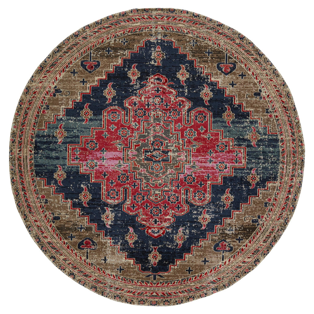 Jaipur Living Cicero Indoor/ Outdoor Medallion Pink/ Blue Round Area Rug (5'11" Rnd)