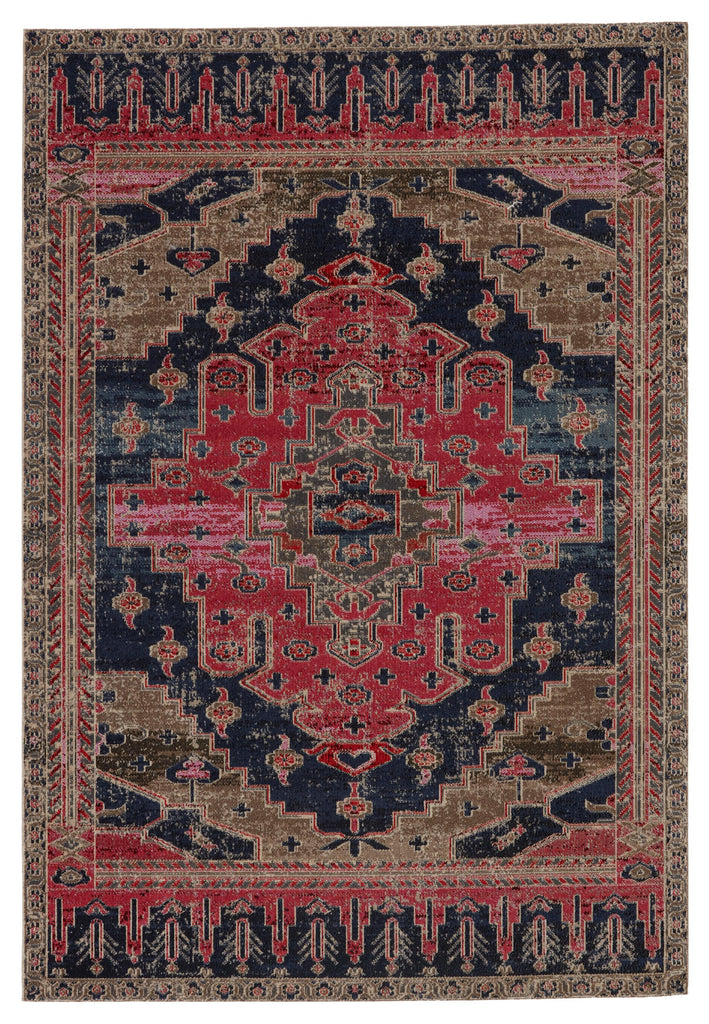 Jaipur Living Cicero Indoor/ Outdoor Medallion Pink/ Blue Area Rug (5'3"X7'6")