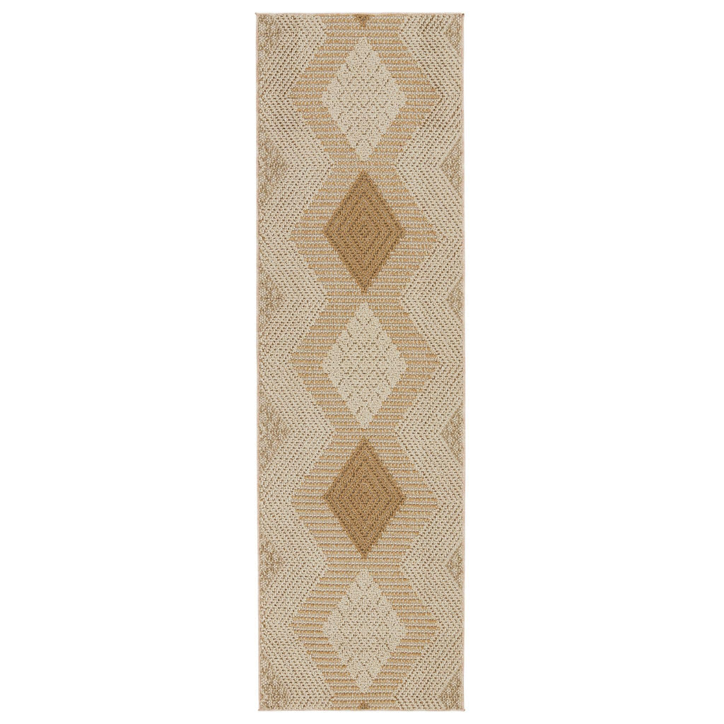 Jaipur Living Paradizo Reyes Trellis Beige / Light Brown 2'6" x 8' Rug