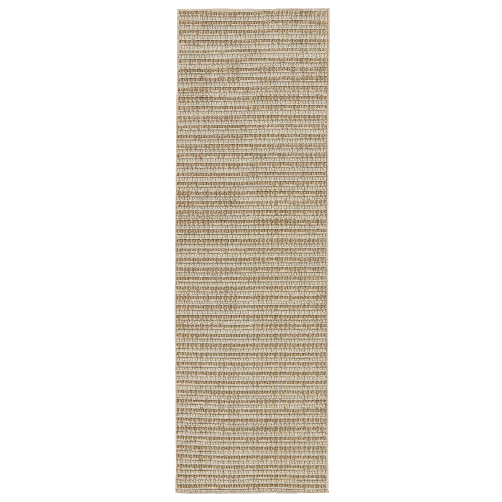 Jaipur Living Arlyn Indoor/ Outdoor Striped Cream/ Beige Runner Rug (2'6"X8')