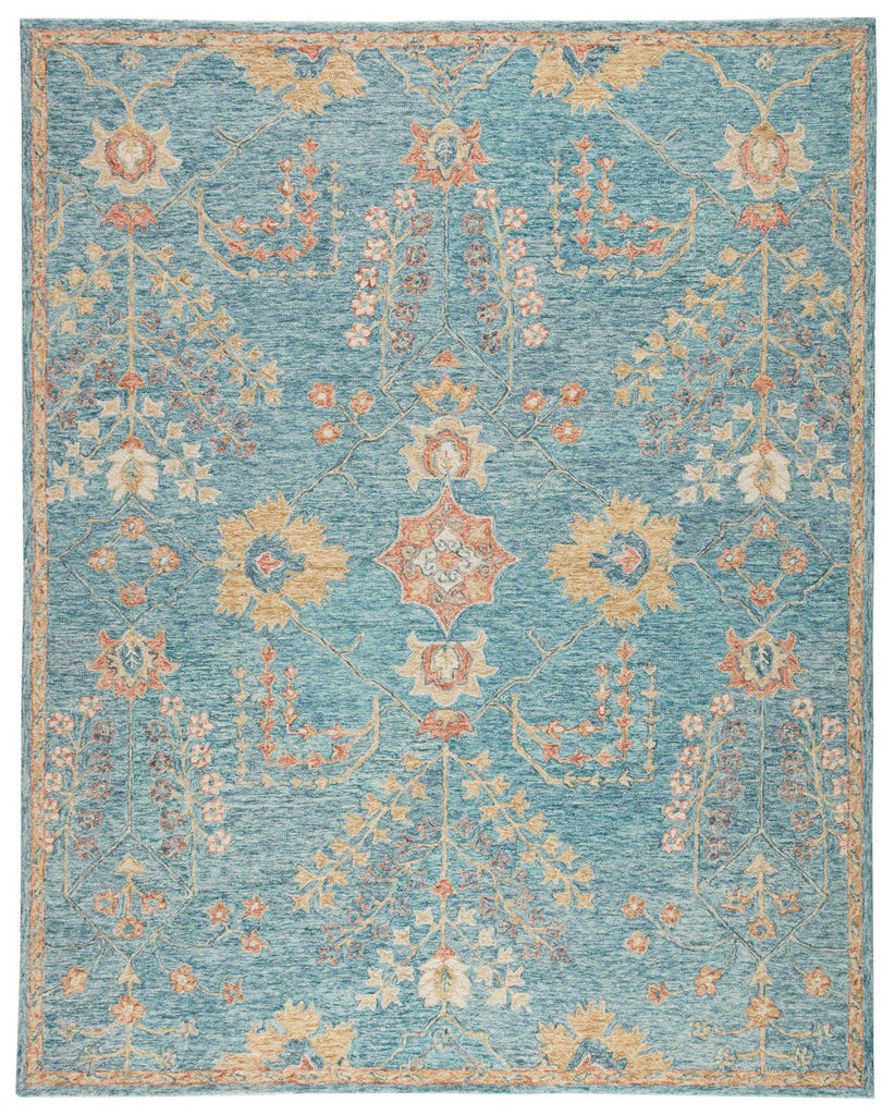 Jaipur Living Province Juniper Oriental Teal / Orange 5' x 8' Rug