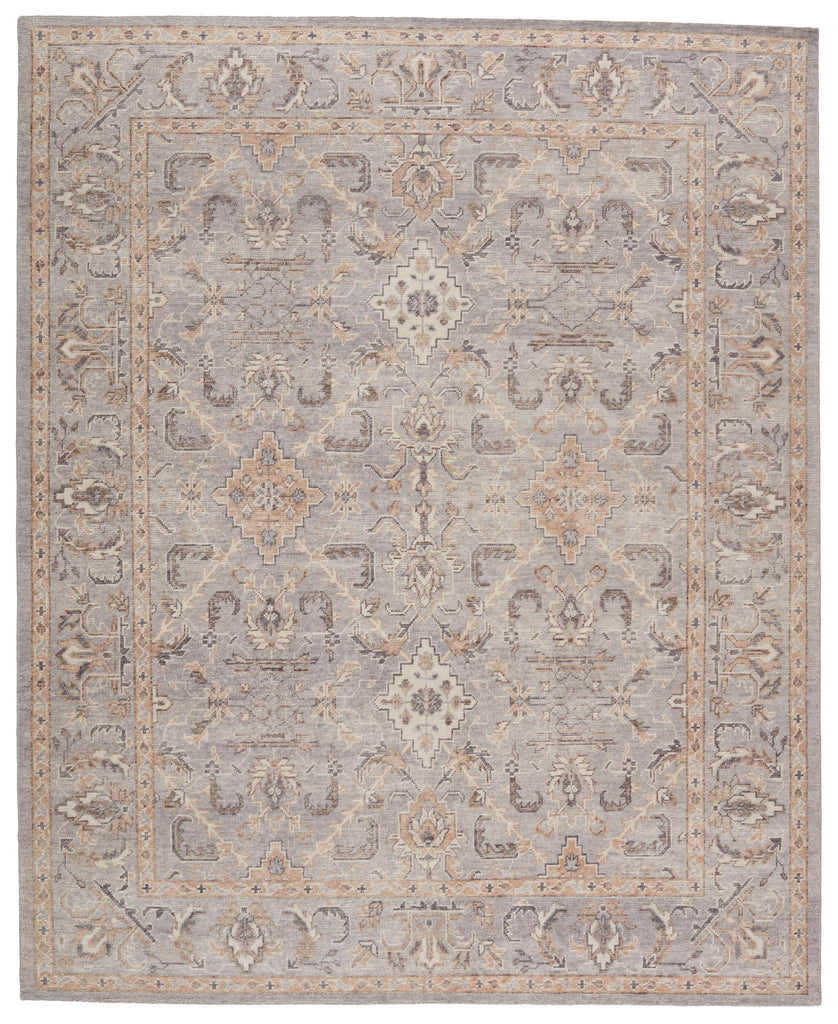 Jaipur Living Wyndham Hand-Knotted Trellis Light Gray/ Tan Runner Rug (3'X10')