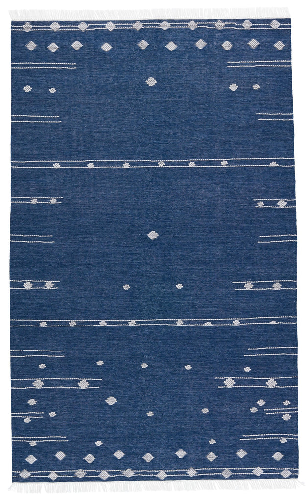 Jaipur Living Calli Indoor/ Outdoor Geometric Blue/ White Area Rug (8'10"X11'9")