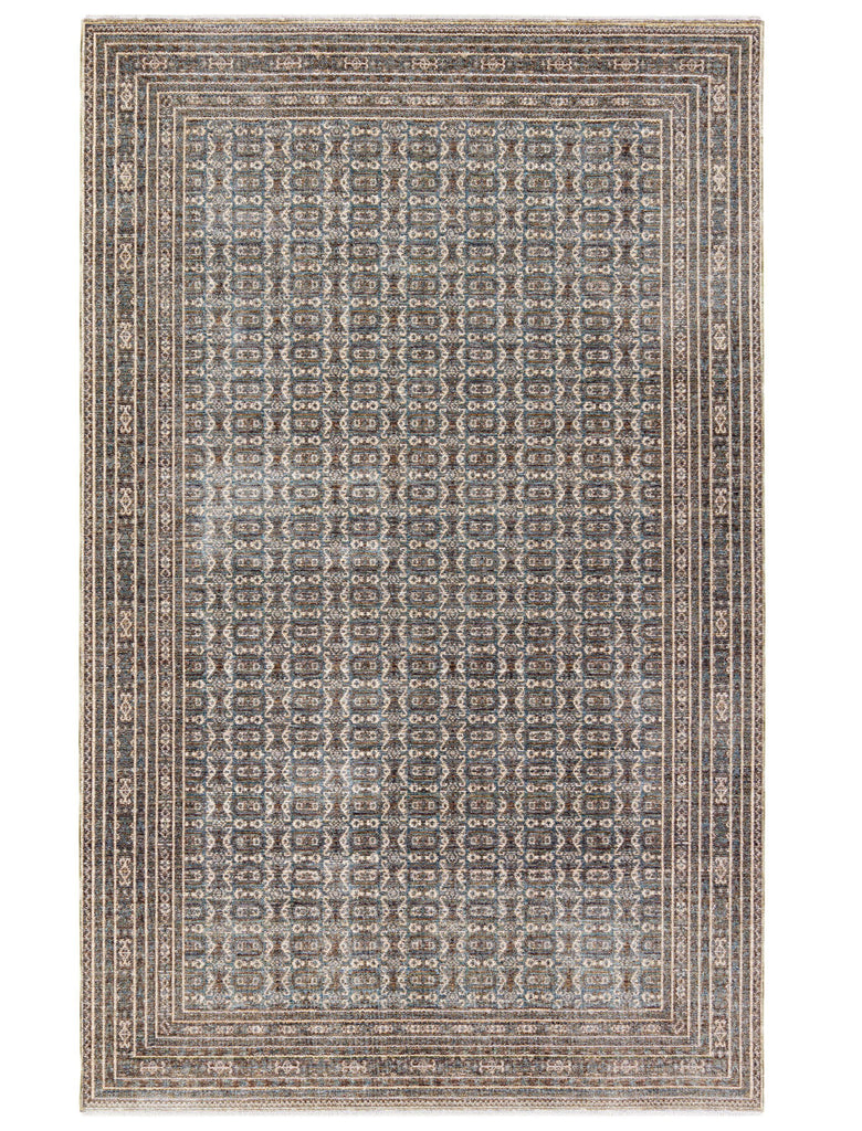 Jaipur Living Solene Vesper Geometric Bronze / Blue 3' x 8' Rug