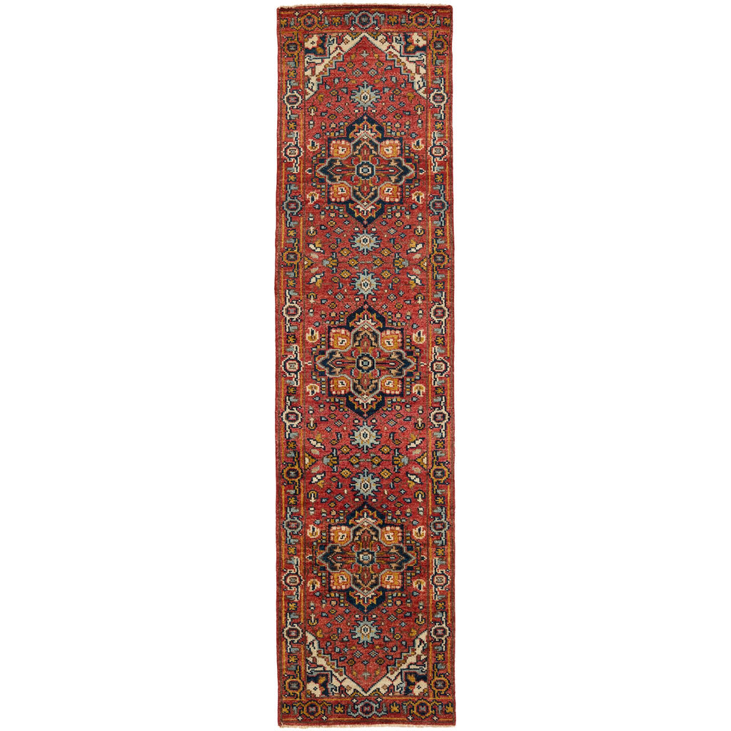 Jaipur Living Willa Hand-Knotted Medallion Red/ Multicolor Runner Rug (3'X12')