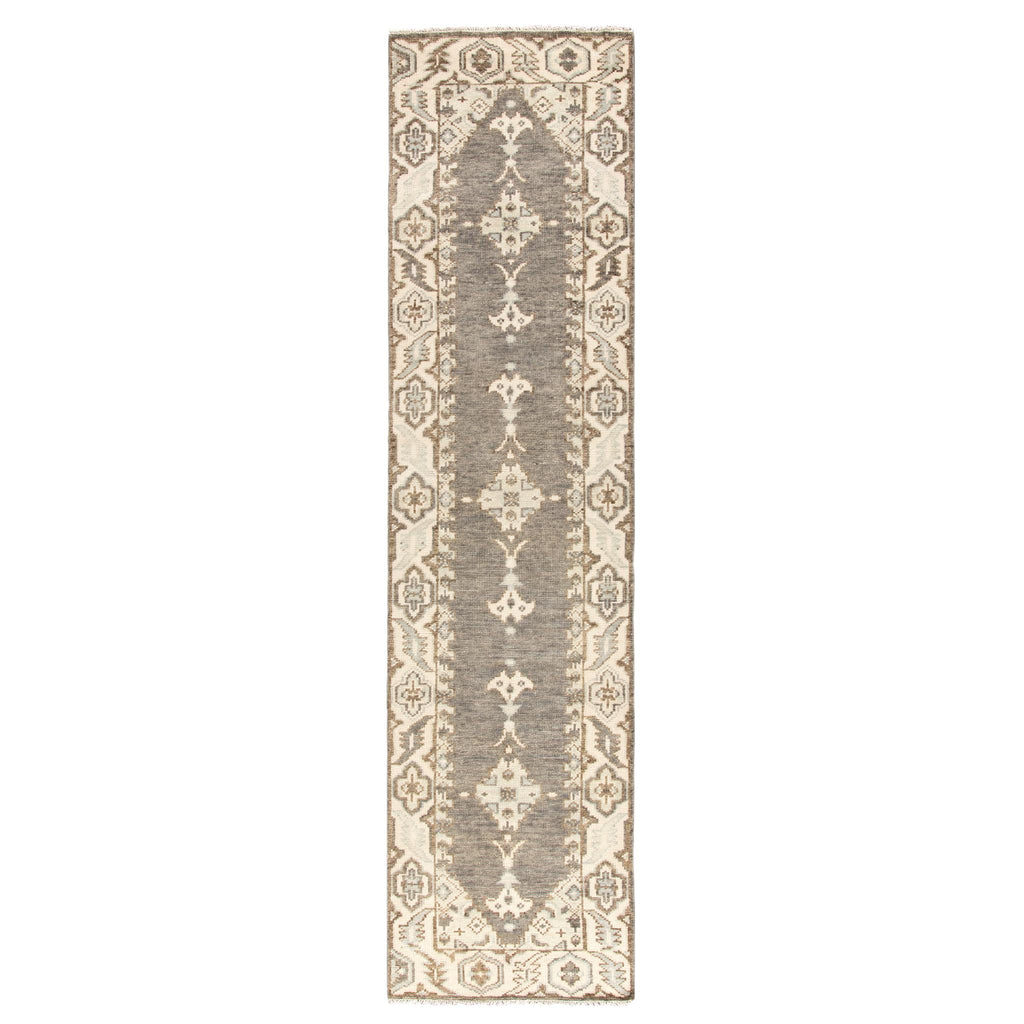 Jaipur Living Farwell Hand-Knotted Medallion Blue/ Ivory Runner Rug (3'X12')