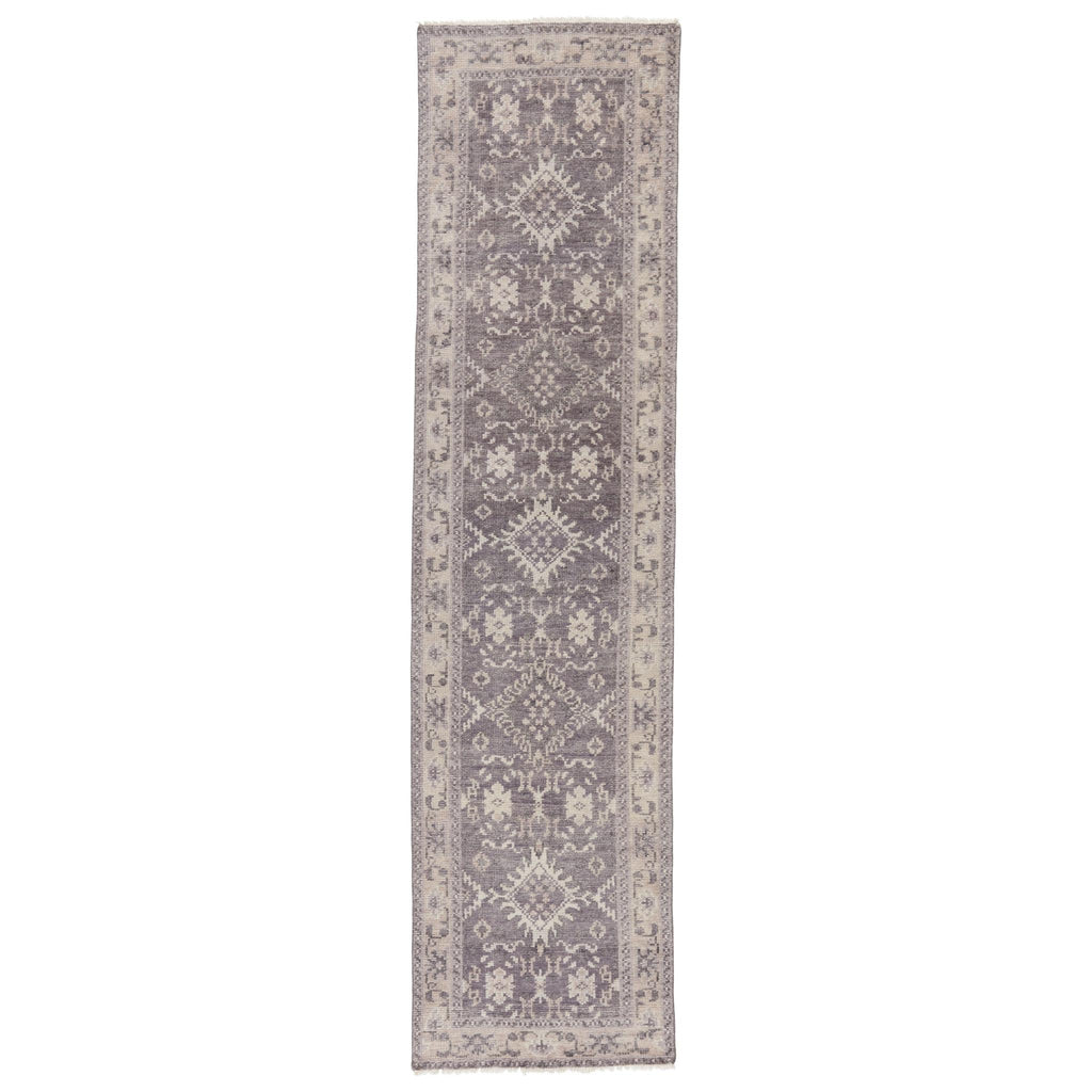 Jaipur Living Kella Hand-Knotted Medallion Gray Runner Rug (3'X12')