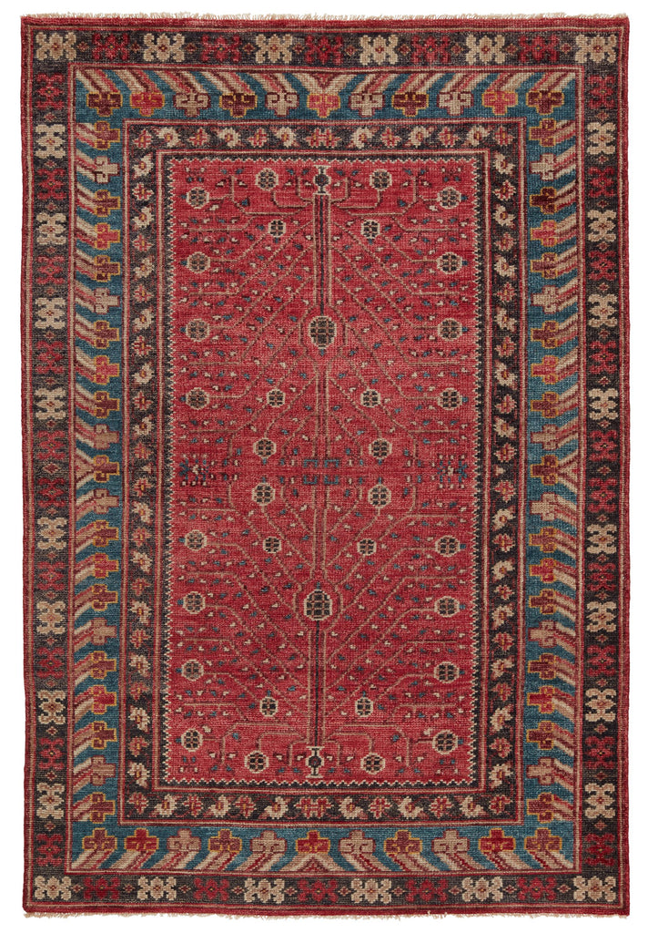 Jaipur Living Donte Hand-Knotted Oriental Red/ Blue Area Rug (10'X14')