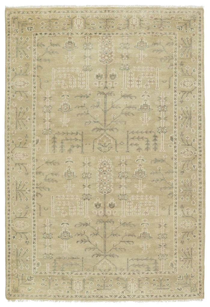 Jaipur Living Salinas Ginerva Oriental Cream / Green 6' x 9' Rug