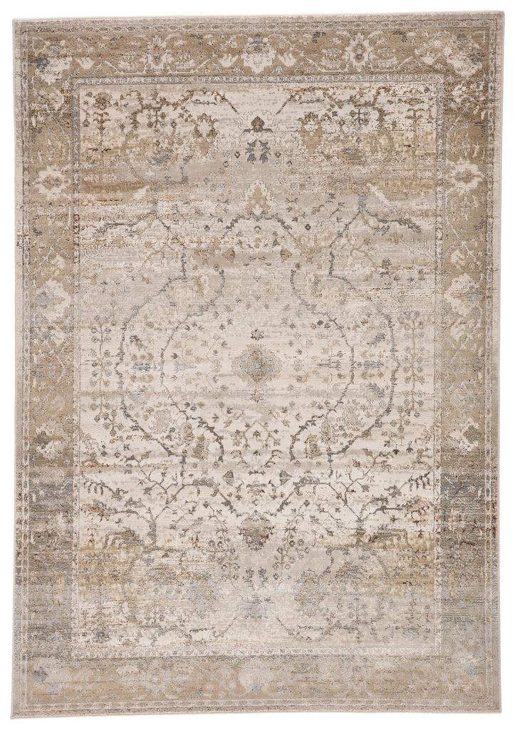 Jaipur Living Sinclaire Tajsa Medallion Gray / Gold 2'2" x 8' Rug