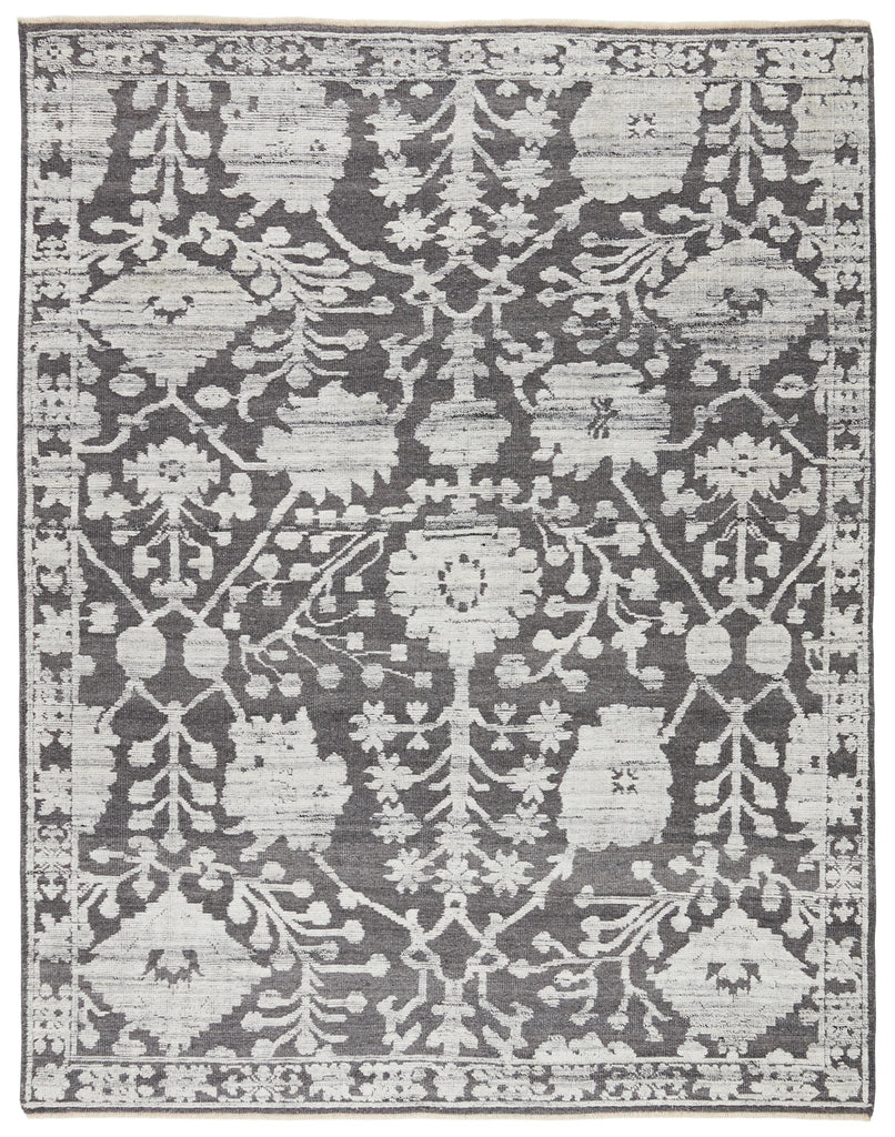 Jaipur Living Riona Hand-Knotted Floral Gray/ White Area Rug (6'X9')