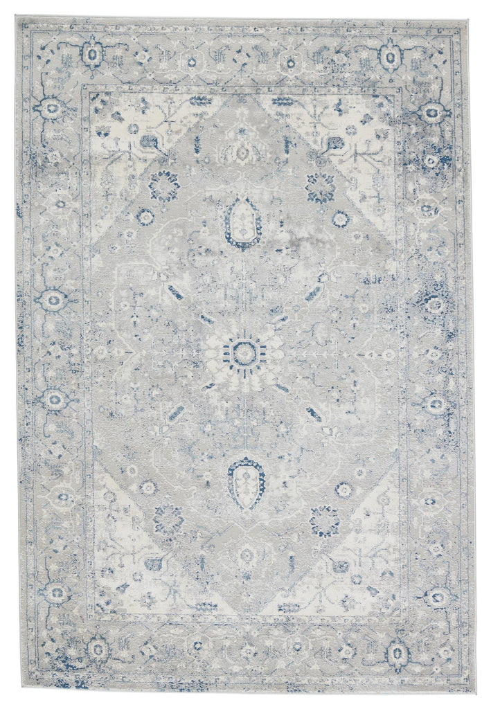 Vibe By Jaipur Living Dianella Medallion Light Gray/ Dark Blue Area Rug (5'X8')