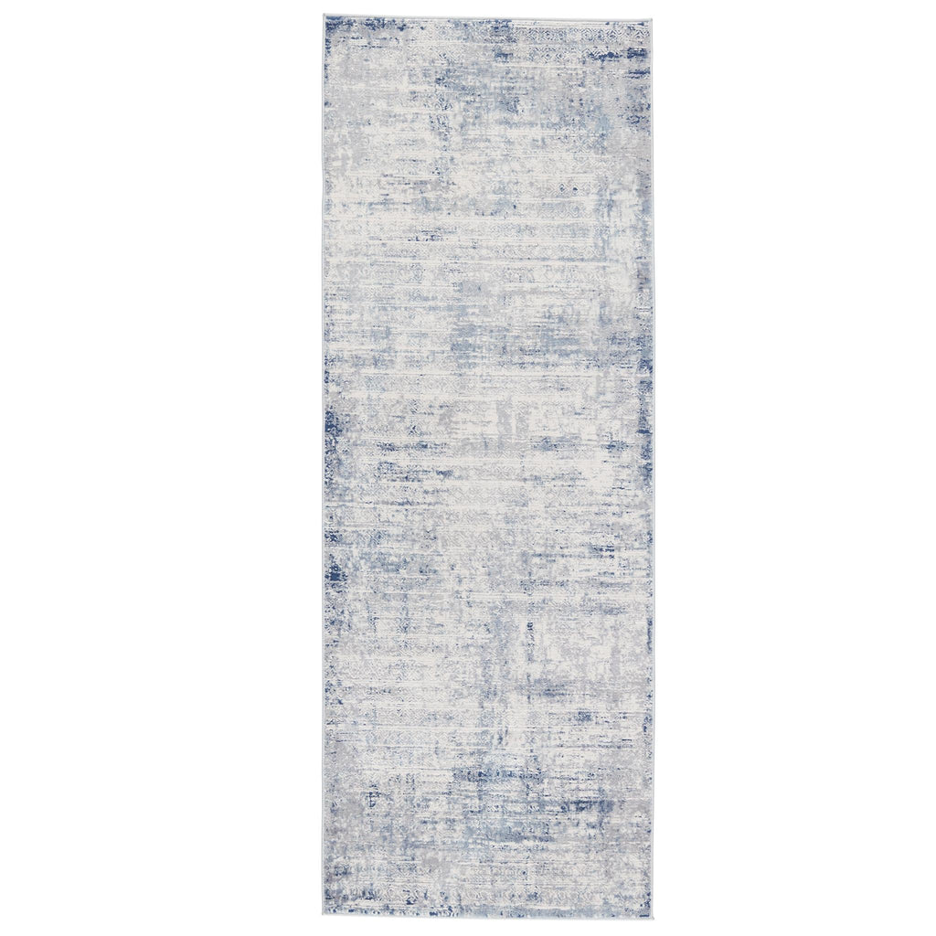 Vibe By Jaipur Living Werner Tribal Gray/ Blue Runner Rug (3'X8')