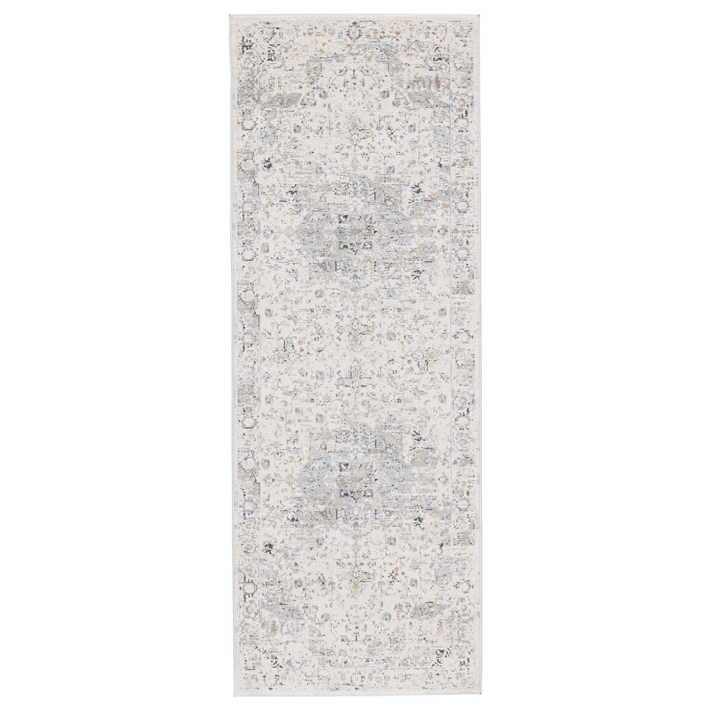 Jaipur Living Solace Ellington Medallion Cream / Gray 3' x 8' Rug