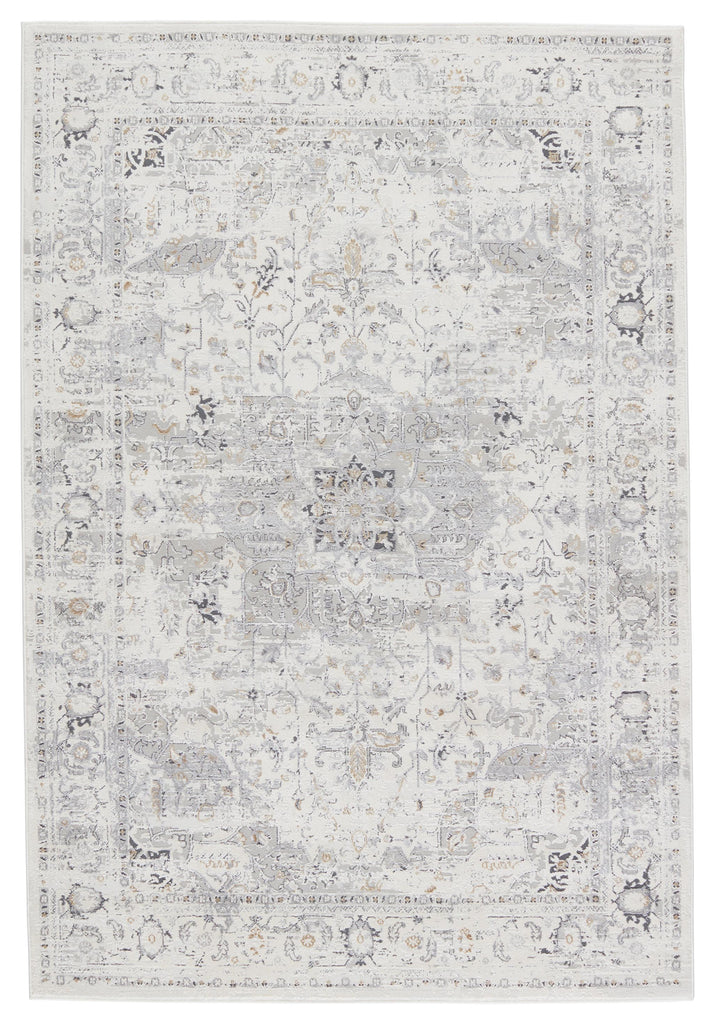 Jaipur Living Solace Ellington Medallion Cream / Gray 5' x 8' Rug